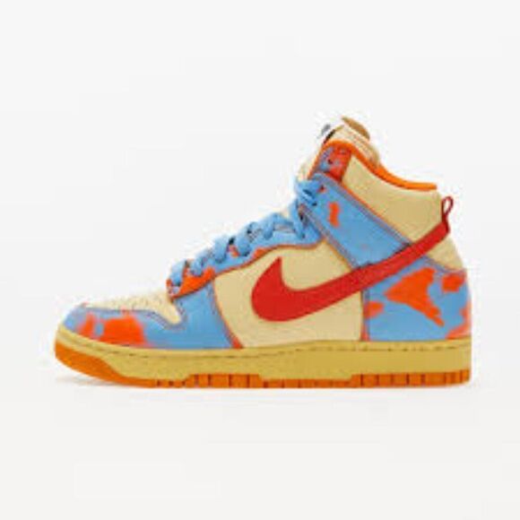 Nike 2022 Dunk High 1985 'Orange Acid Wash' High Top Sneakers Size 9.5 - Picture 1 of 6